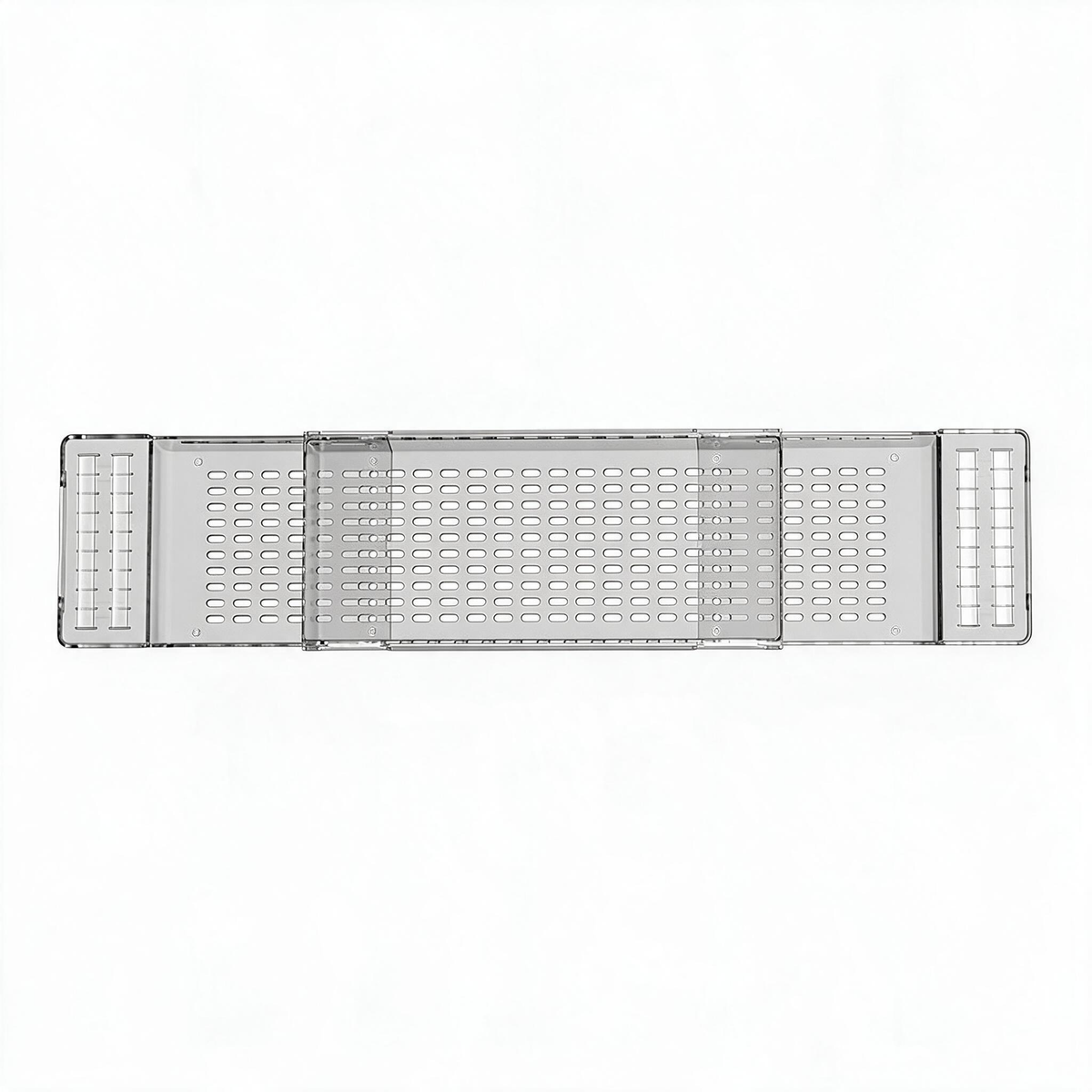 🛁 Bath‑Must‑Have | Clear Acrylic Build | Expandable Bathtub Caddy | For Spa‑Lovers | Sleek See‑Through Design