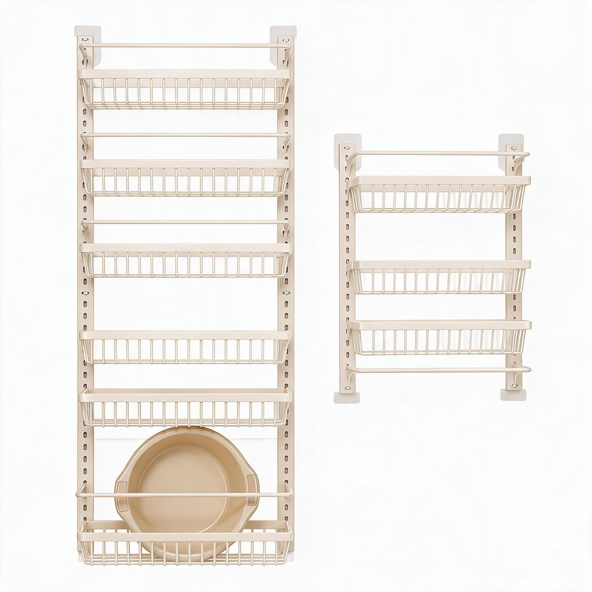 🧺 Door Organizer | Metal | Bathroom | For Families | Cream Finish