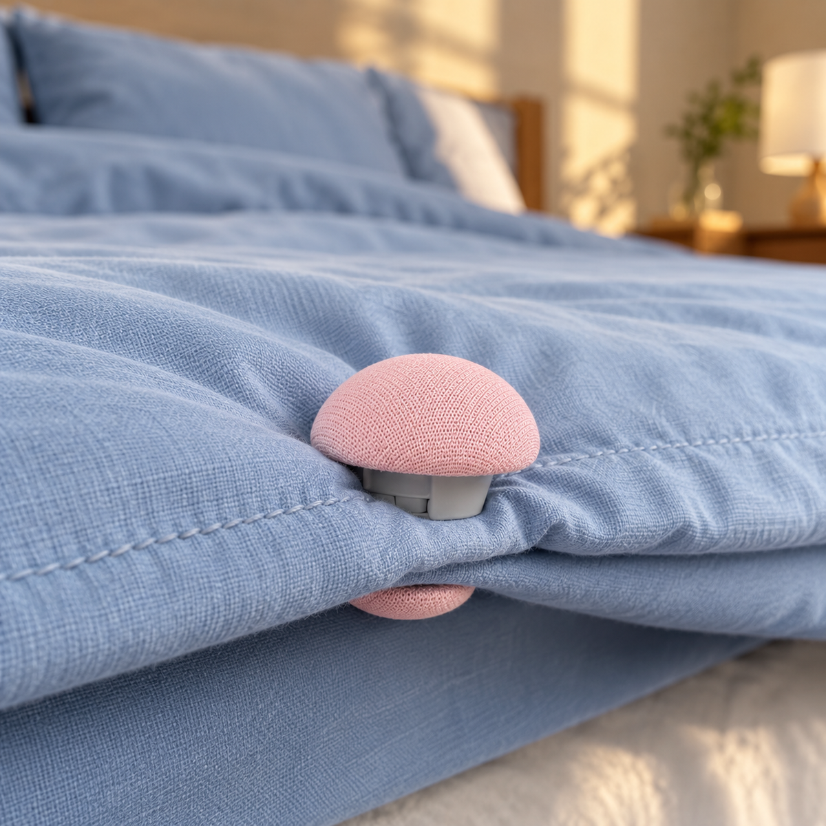 📌 Bedding Fasteners | Fabric | Bedrooms | Homeowners | Pink Mushroom Design