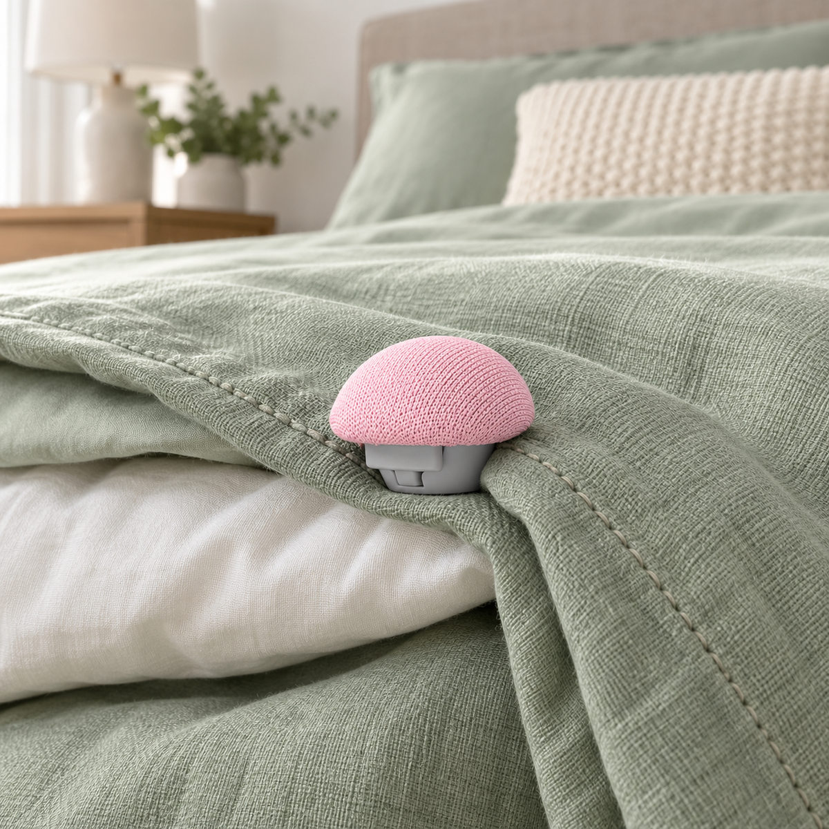 📌 Bedding Fasteners | Fabric | Bedrooms | Homeowners | Pink Mushroom Design