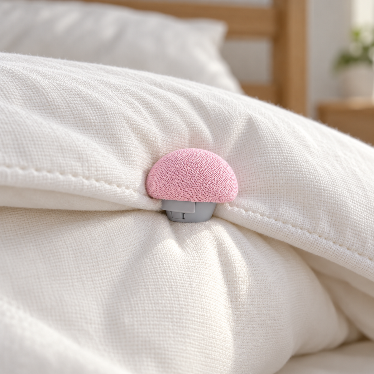 📌 Bedding Fasteners | Fabric | Bedrooms | Homeowners | Pink Mushroom Design