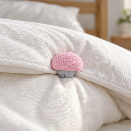 📌 Bedding Fasteners | Fabric | Bedrooms | Homeowners | Pink Mushroom Design