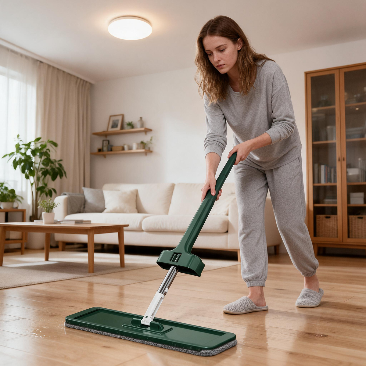 🧼 Floor-Cleaning | Microfiber | Home | For Families | Deep Green Finish