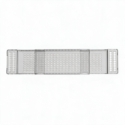 🛁 Bath‑Must‑Have | Clear Acrylic Build | Expandable Bathtub Caddy | For Spa‑Lovers | Sleek See‑Through Design