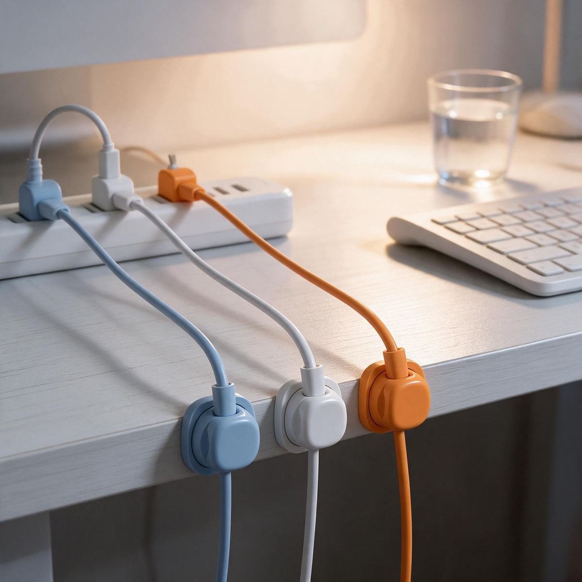 🔌 Cable Organizers | Silicone | Bedside | Busy Moms | Pastel Tidy Charging Cords