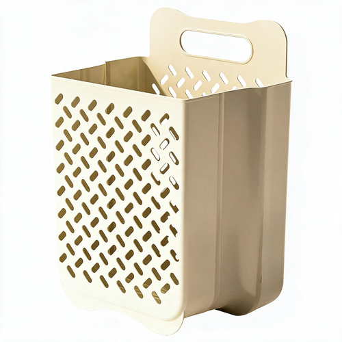 🧺 Laundry Basket | Plastic | Bathroom | Families | Foldable Wall-Mounted Storage