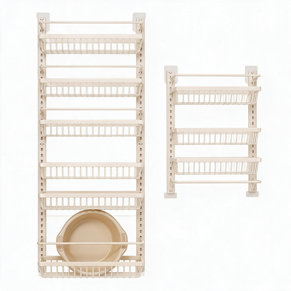 🧺 Door Organizer | Metal | Bathroom | For Families | Cream Finish