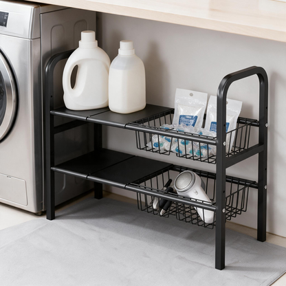 🗄️ Under Sink Organizer | Metal | Bathroom | Homeowners | Expandable Storage