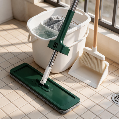 🧼 Floor-Cleaning | Microfiber | Home | For Families | Deep Green Finish