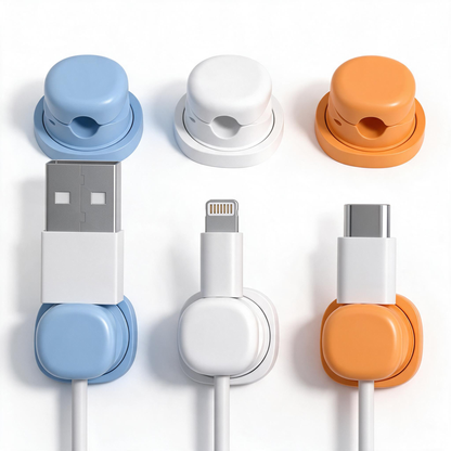🔌 Cable Organizers | Silicone | Bedside | Busy Moms | Pastel Tidy Charging Cords