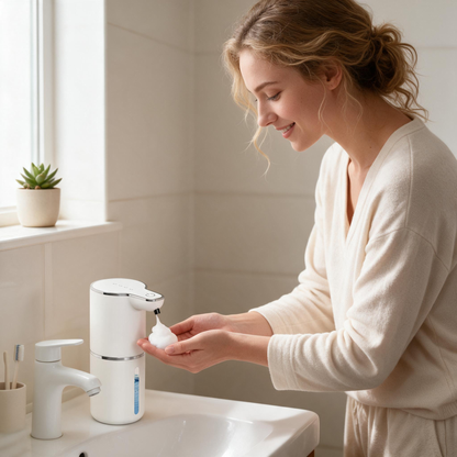 💧 Soap Dispenser | Plastic | Sinks | Homeowners | Touch-Free Foaming Cleanliness