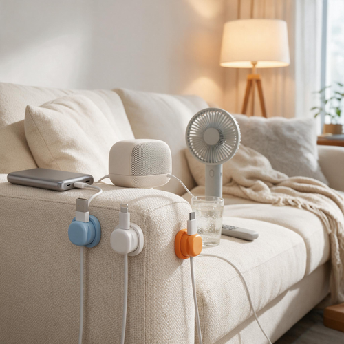 🔌 Cable Organizers | Silicone | Bedside | Busy Moms | Pastel Tidy Charging Cords