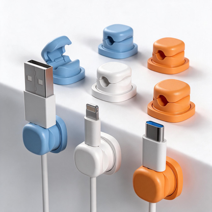 🔌 Cable Organizers | Silicone | Bedside | Busy Moms | Pastel Tidy Charging Cords